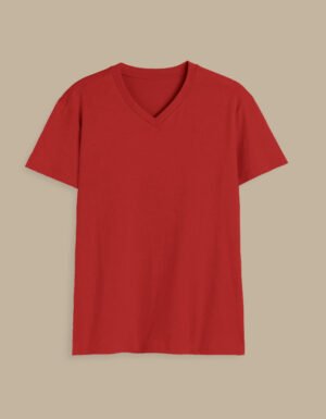 Plain Unisex V Neck T-Shirt